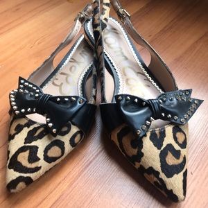 Sam Edelman leopard ballet flat sling backs